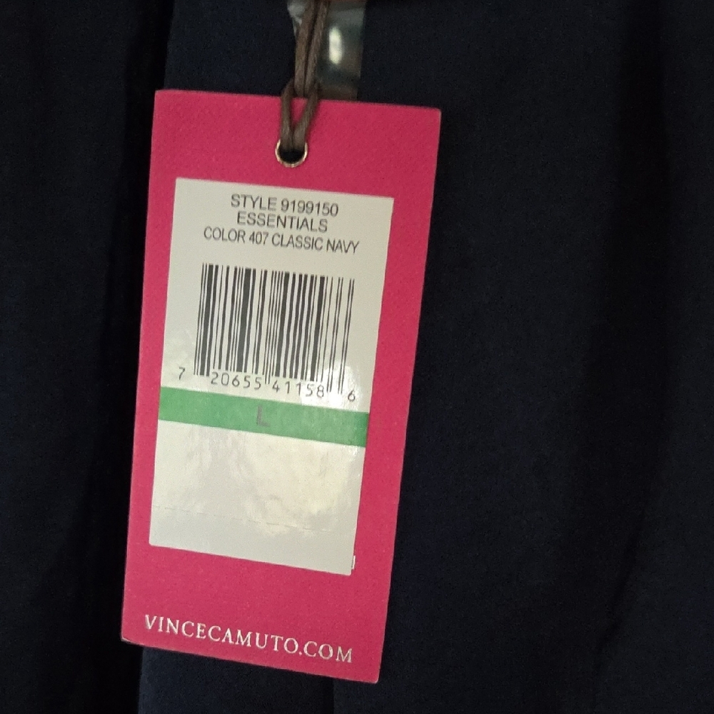 Vince Camuto Deep Blue V-Neck Blouse - Picture 4 of 4